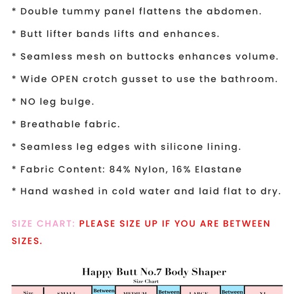 HAPPY BUTT NO.7 LOW WAIST SHORTS DOUBLE TUMMY LAYER Size Small - Picture 3 of 3